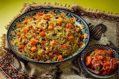 Плов с тыквой в казане