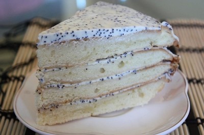 Торт сметанный с маком