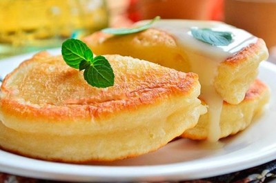 Пышные оладушки без яиц